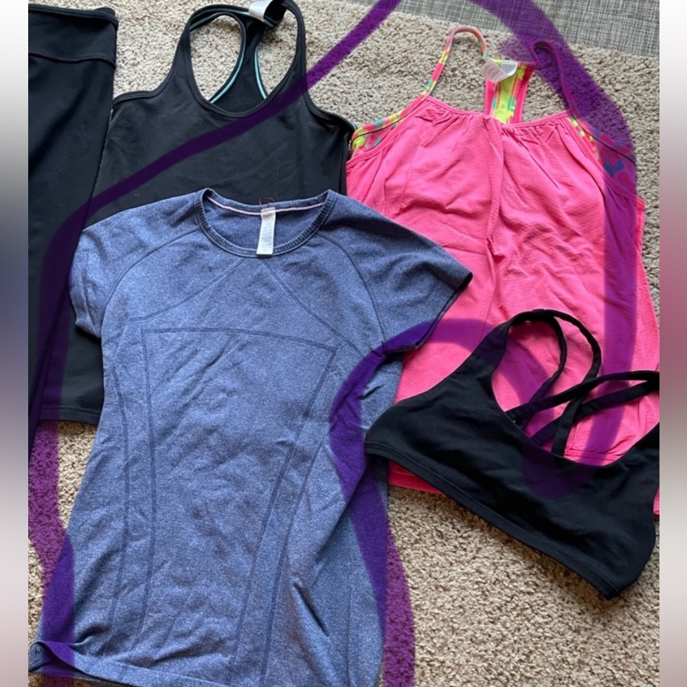 Ivivva clothing- pink tank and blue t-shirt only